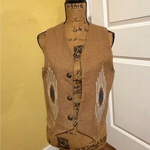 Brown Southwestern Patterned Vest